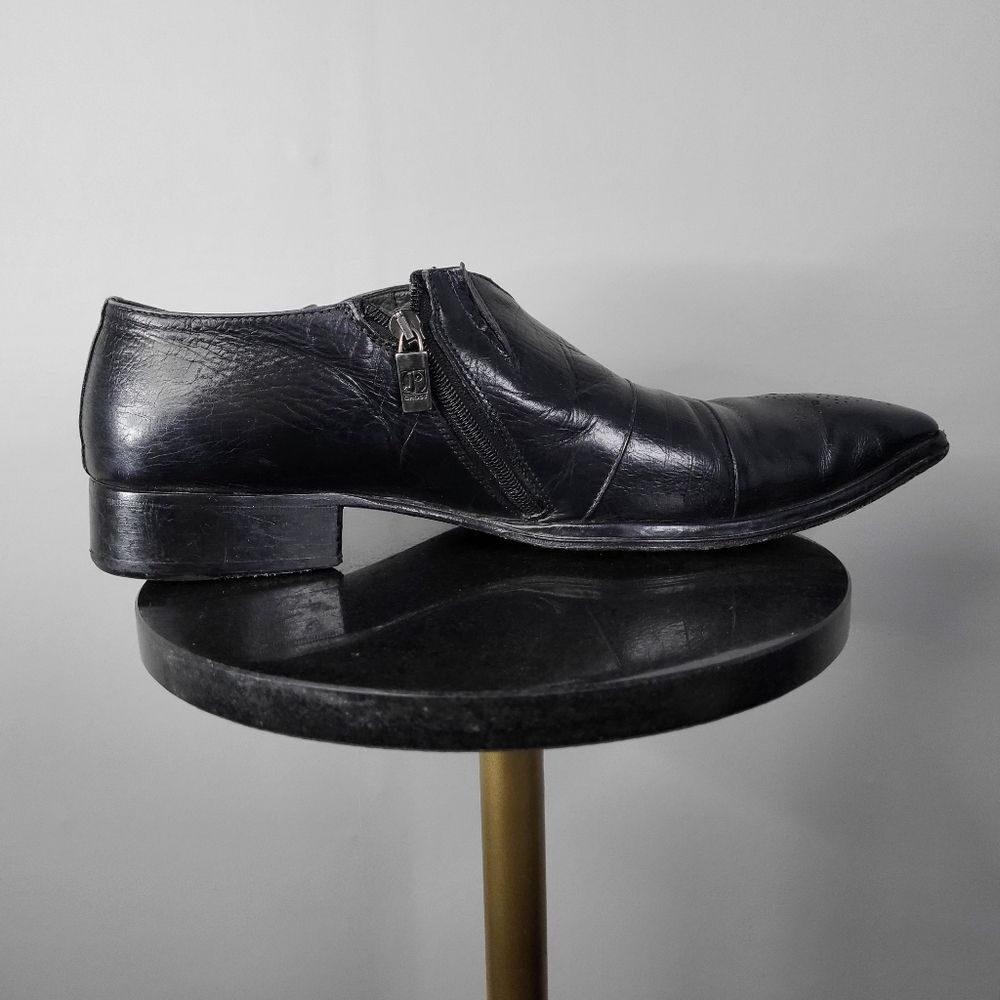 JO GHOST Black Leather Snip Toe Loafers Size 45 - Picture 6 of 10
